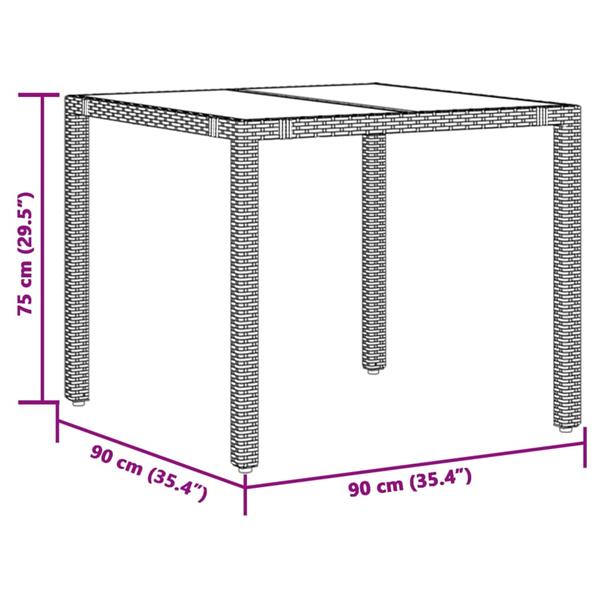 Grote foto vidaxl 3 delige bistroset met kussens poly rattan bruin tuin en terras tuinmeubelen