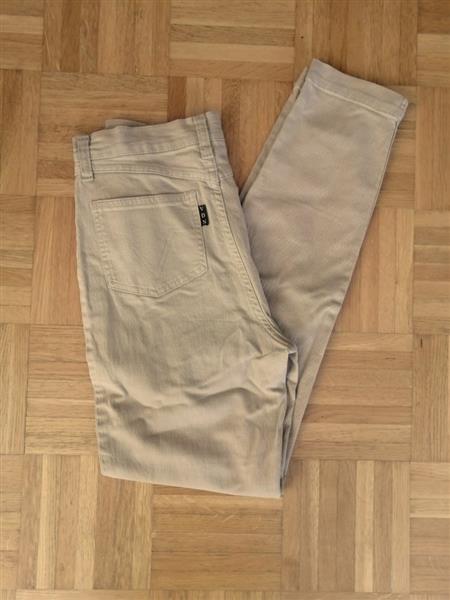 Grote foto mooie casual beige stretch broek maat 38 kleding dames broeken en pantalons