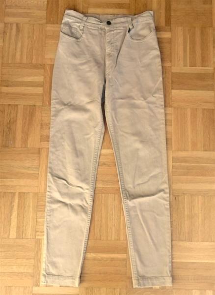 Grote foto mooie casual beige stretch broek maat 38 kleding dames broeken en pantalons