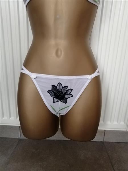 Grote foto doorzichtige witte bh zonder beugel met string kleding dames ondergoed en lingerie