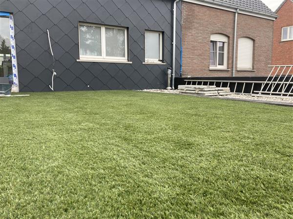 Grote foto kunstgras afkomstig van sportvelden in topstaat tuin en terras kunstgras