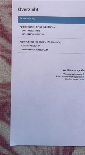 Grote foto airpods pro 2 usb c bon factuur aanwezig audio tv en foto overige audio tv en foto