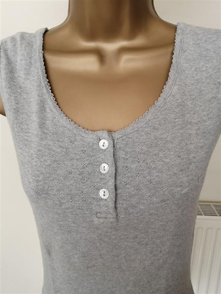 Grote foto lichtgrijze tanktop met ajour benetton s m kleding dames tops