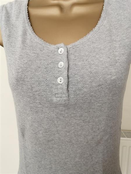 Grote foto lichtgrijze tanktop met ajour benetton s m kleding dames tops