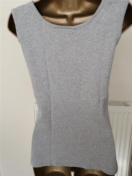 Grote foto lichtgrijze tanktop met ajour benetton s m kleding dames tops