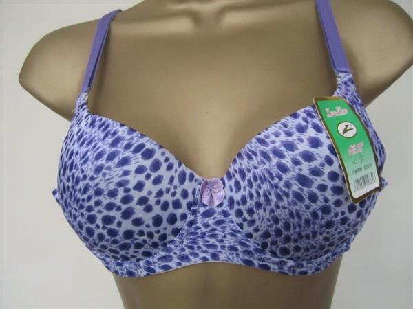 Grote foto prachtige bh met shorty in paarse luipaardprint kleding dames ondergoed en lingerie