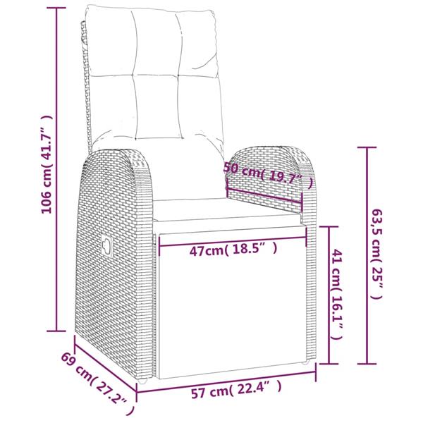 Grote foto vidaxl 2 delige loungeset poly rattan en massief acaciahout zwart tuin en terras tuinmeubelen