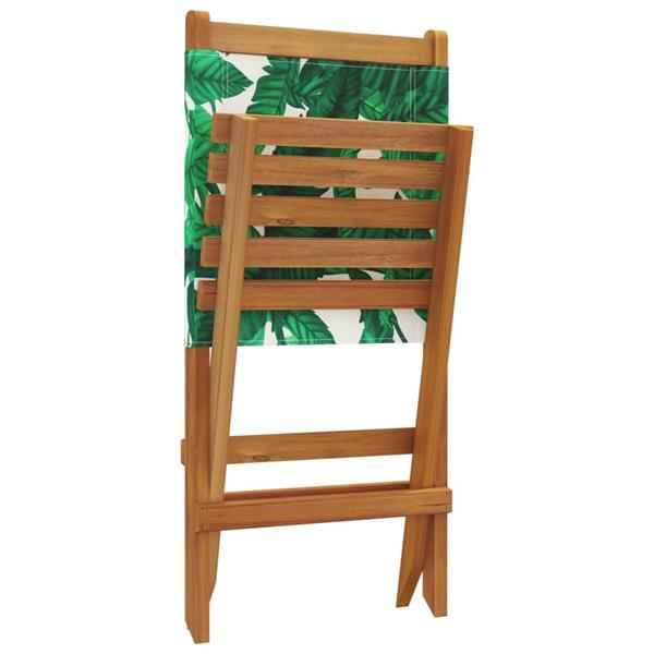 Grote foto vidaxl tuinstoelen 4 st inklapbaar stof en massief hout groen tuin en terras tuinmeubelen