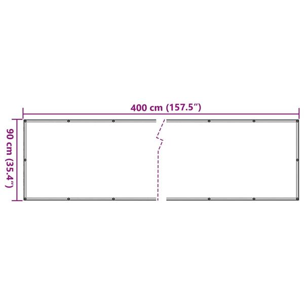 Grote foto vidaxl balkonscherm 90x400 cm oxford stof antraciet tuin en terras overige tuin en terras