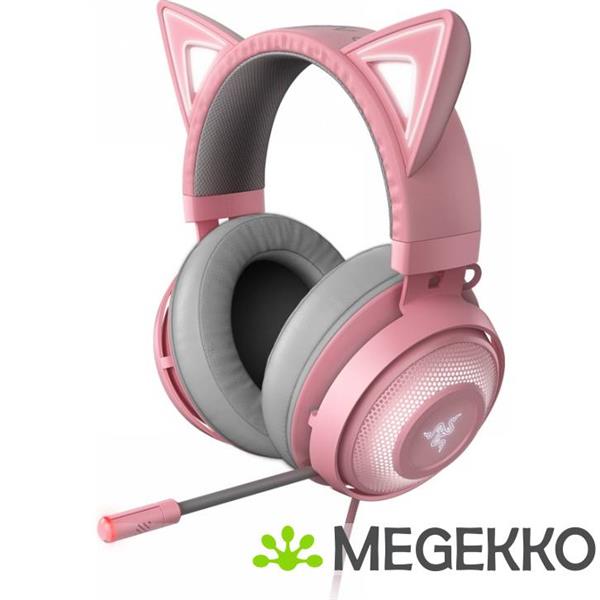 Grote foto razer kraken kitty edition roze bedrade gaming headset audio tv en foto koptelefoons