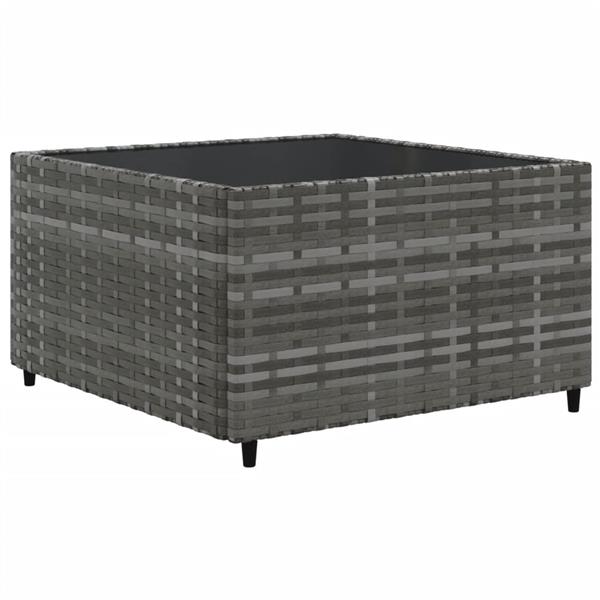 Grote foto vidaxl 5 delige loungeset met kussens poly rattan grijs tuin en terras tuinmeubelen