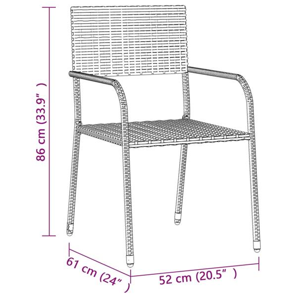 Grote foto vidaxl 9 delige tuinset poly rattan grijs tuin en terras tuinmeubelen