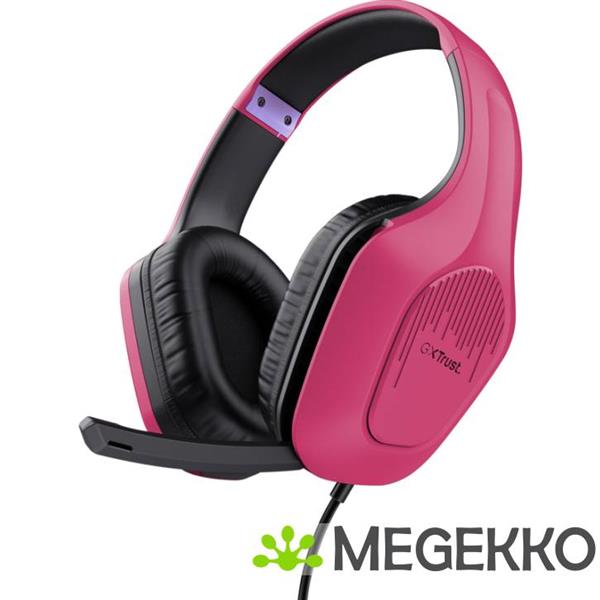 Grote foto trust gxt 415p zirox headset bedraad hoofdband gamen roze audio tv en foto koptelefoons