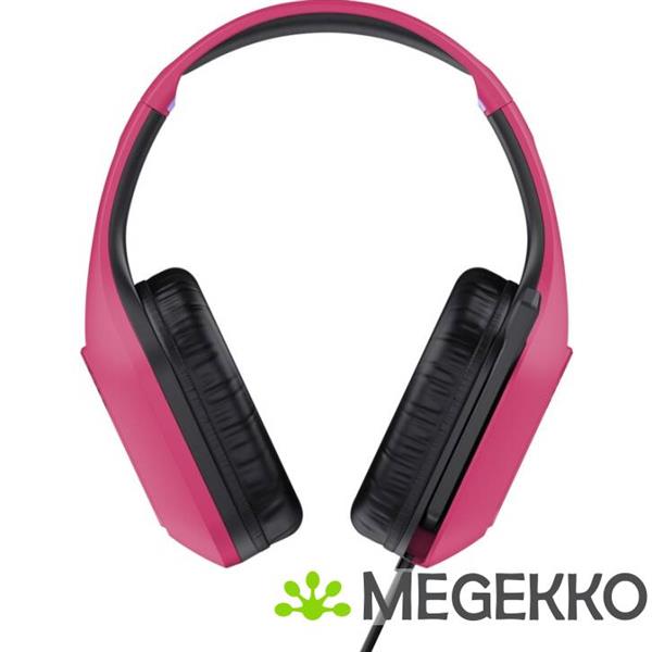 Grote foto trust gxt 415p zirox headset bedraad hoofdband gamen roze audio tv en foto koptelefoons