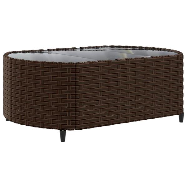 Grote foto vidaxl 6 delige loungeset met kussens poly rattan bruin tuin en terras tuinmeubelen