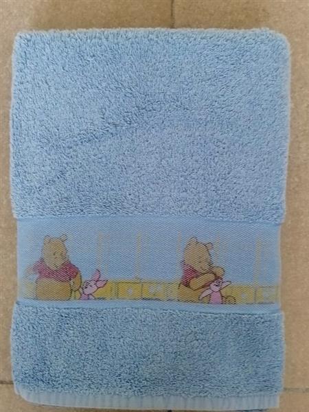 Grote foto vintage blauwe badhanddoek van winnie the pooh verzamelen disney