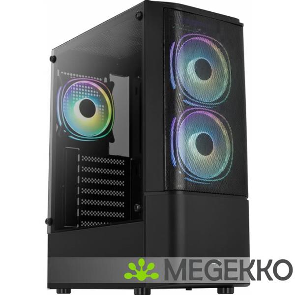 Grote foto aerocool quantum mesh zwart rgb computers en software behuizingen en kasten