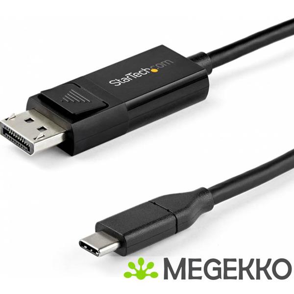 Grote foto startech.com usb c naar displayport 1.4 kabel bidirectioneel 1 m computers en software overige computers en software