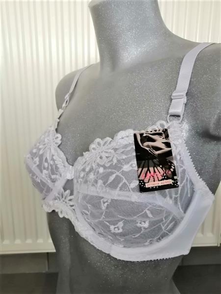 Grote foto chique witte bh in doorzichtige kant 70d kleding dames ondergoed en lingerie