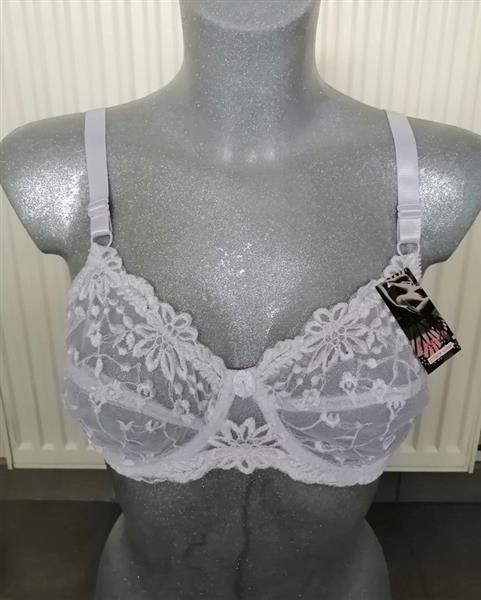 Grote foto chique witte bh in doorzichtige kant 70d kleding dames ondergoed en lingerie