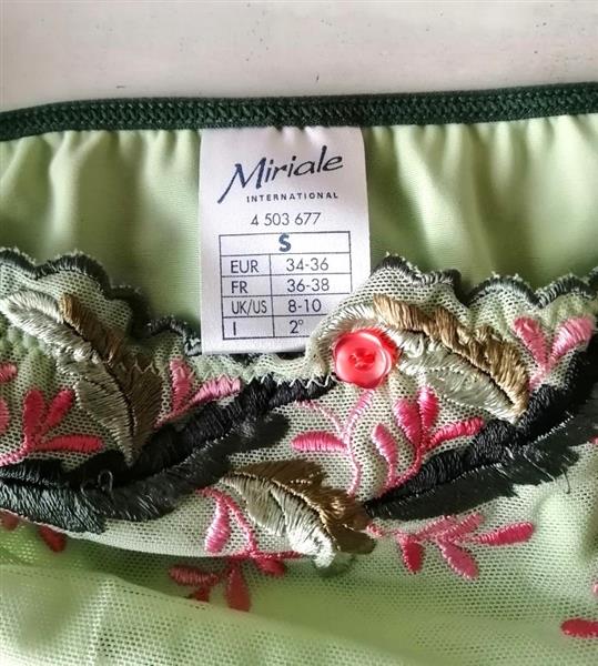 Grote foto chique lindegroene slip van miriale small kleding dames ondergoed en lingerie merkkleding