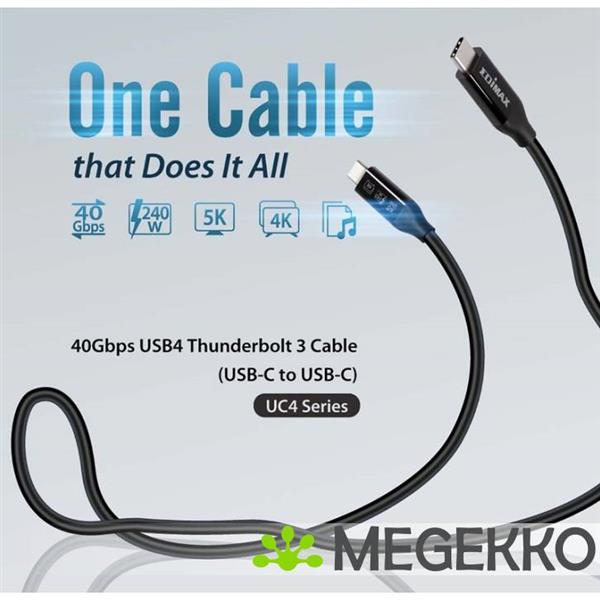 Grote foto usb4 thunderbolt3 cable 40g o.5meter type c to type c computers en software overige computers en software