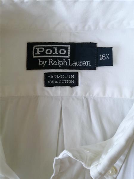 Grote foto roomwit overhemd korte mouw ralph lauren l xl kleding heren overhemden