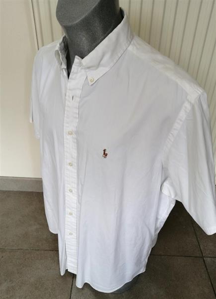 Grote foto roomwit overhemd korte mouw ralph lauren l xl kleding heren overhemden