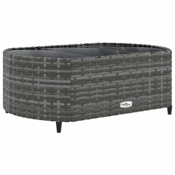 Grote foto vidaxl 7 delige loungeset met kussens poly rattan grijs tuin en terras tuinmeubelen