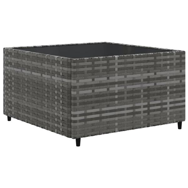 Grote foto vidaxl 8 delige loungeset met kussens poly rattan grijs tuin en terras tuinmeubelen