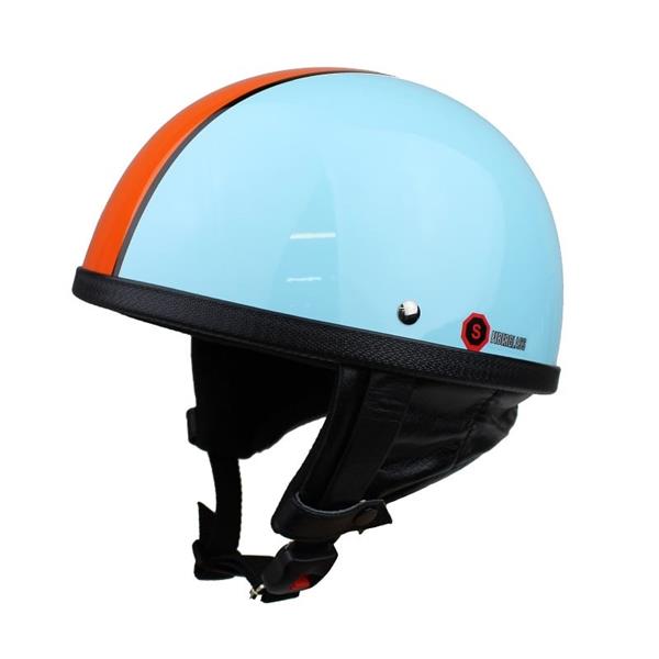 Grote foto redbike rb 514 gulf pothelm lichtblauw oranje motoren kleding