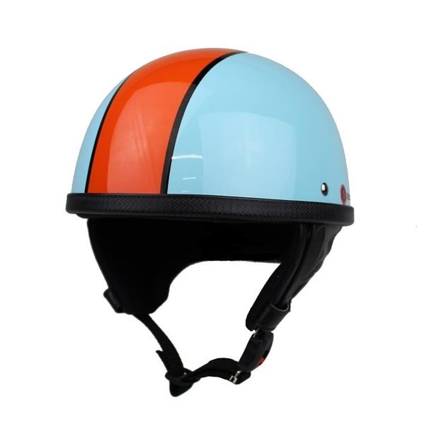 Grote foto redbike rb 514 gulf pothelm lichtblauw oranje motoren kleding