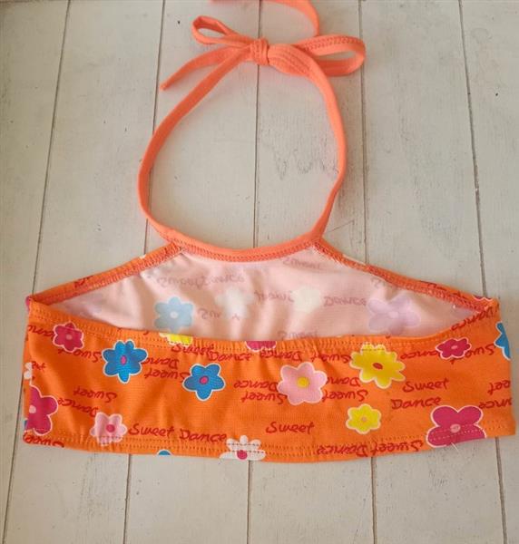 Grote foto mooie oranje bikini met bloemetjes 92 tot 128 kinderen en baby overige