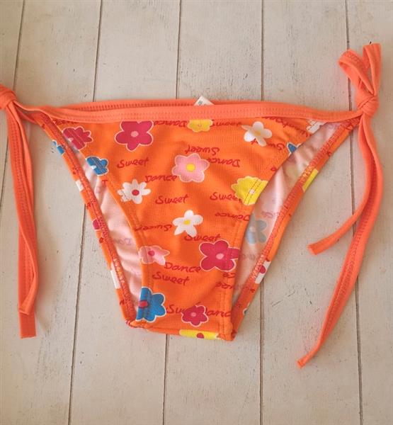 Grote foto mooie oranje bikini met bloemetjes 92 tot 128 kinderen en baby overige