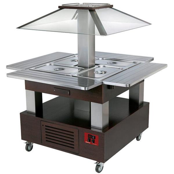 Grote foto eiland bain marie warm buffet 4x gn 1 1 150 weng amp 233 hout diamond cbm 4d b1 diversen overige diversen