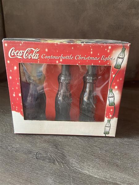 Grote foto coca cola kerstverlichting flesjes verzamelen merken en reclame