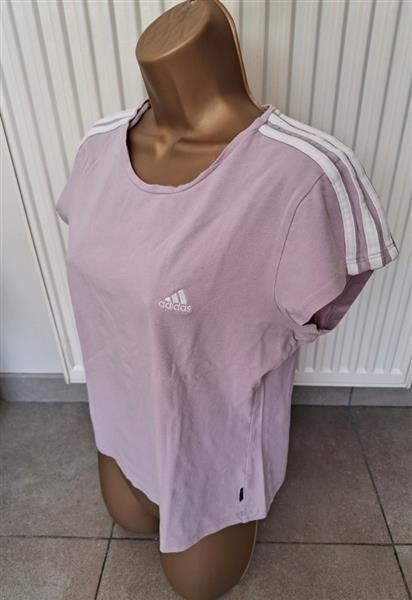 Grote foto zacht lila vintage t shirt van adidas large 40 42 kleding dames t shirts