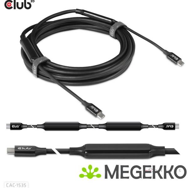 Grote foto club3d cac 1535 usb kabel 5 m 3.2 gen 2 3.1 gen 2 usb c zwart computers en software overige computers en software