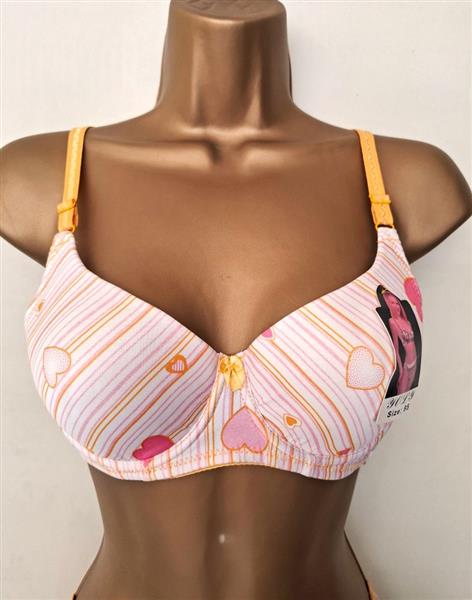 Grote foto bh met string in pasteloranje en roze b cups kleding dames ondergoed en lingerie