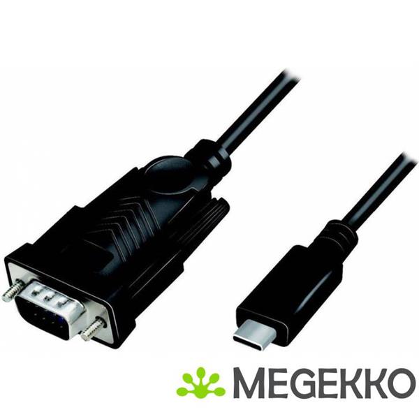 Grote foto logilink au0051a video kabel adapter 1 2 m usb c vga d sub zwart computers en software overige computers en software