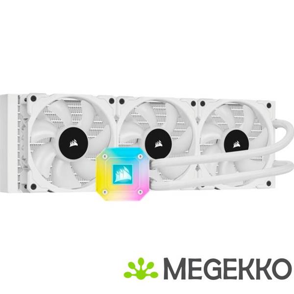 Grote foto corsair icue h150i elite rgb liquid cpu cooler white computers en software overige computers en software