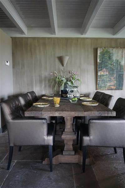 Grote foto kloostertafel huez massief hardhout kies maat huis en inrichting woningdecoratie