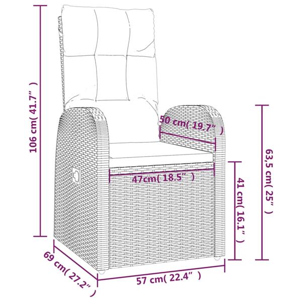 Grote foto vidaxl 3 delige loungeset poly rattan en massief acaciahout zwart tuin en terras tuinmeubelen