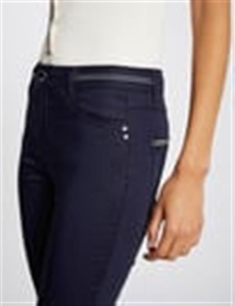 Grote foto slim trousers with wet effect 212 palona navy kleding dames broeken en pantalons