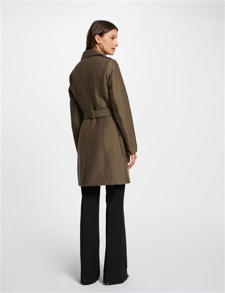 Grote foto belted long trenchcoat 242 ginai khaki green kleding dames overige kledingstukken