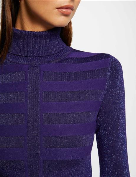 Grote foto long sleeved jumper with turtleneck 202 mentosa purple kleding dames truien en vesten