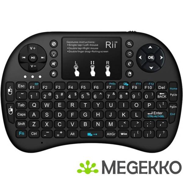 Grote foto rii i8 bluetooth qwerty zwart toetsenbord computers en software toetsenborden