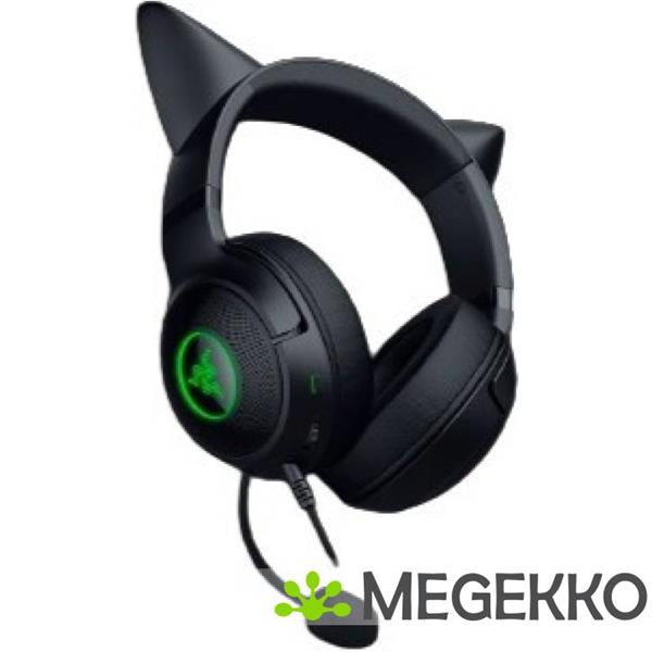 Grote foto razer kraken kitty v2 headset bedraad hoofdband gamen usb type a zwart audio tv en foto koptelefoons