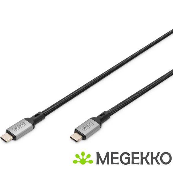 Grote foto digitus db 300443 030 s usb kabel 3 m usb4 gen 2x2 usb c zwart computers en software overige computers en software