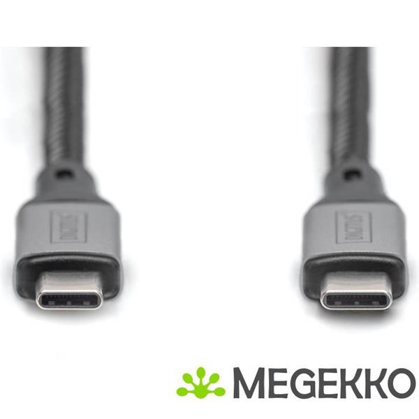 Grote foto digitus db 300443 030 s usb kabel 3 m usb4 gen 2x2 usb c zwart computers en software overige computers en software